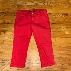 ❄️Women’s‎ Lucky Brand Red Women's  cropped Jeans size 6/28 Sweet’n Crop style